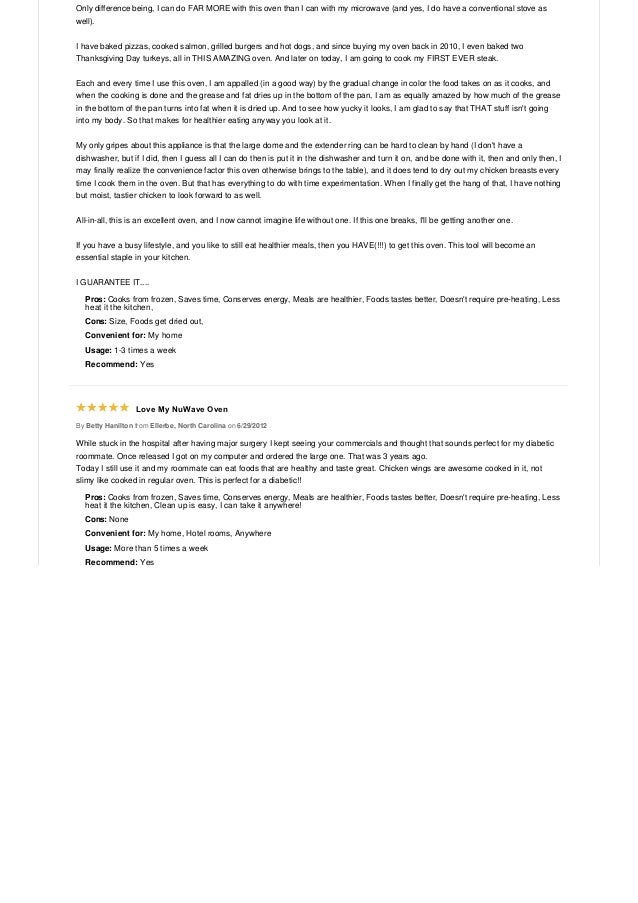 NuWave Oven Reviews and Information NuWave Oven Reviews and Information